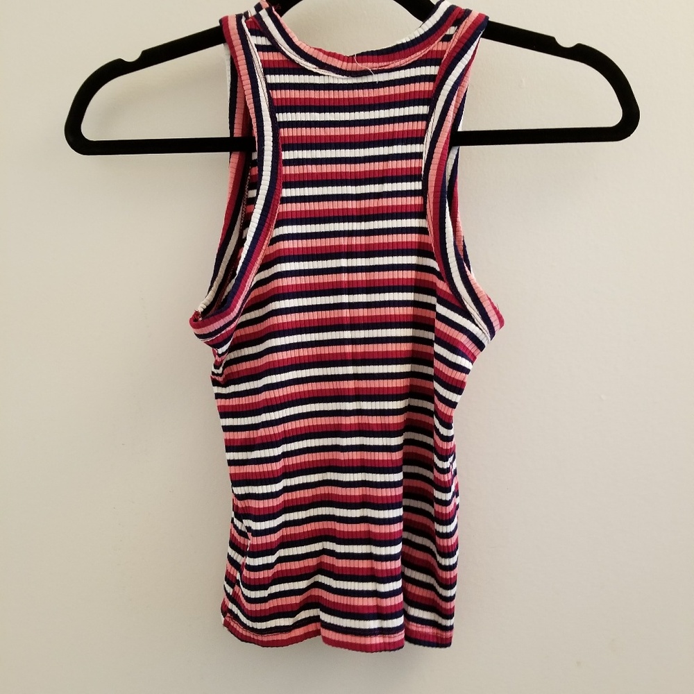Striped Ribbed Crop Top - Picture 2 of 3